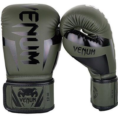 VENUM Elite Guanti da Boxe, Unisex Adulto, Verde (Cachi/Nero), 16 oz VENUM Elite Guanti da Boxe, Unisex Adulto, Verde (Cachi/Nero), 16 oz