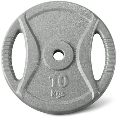 Basics , Peso a disco da 10 kg con foro da 2,54 cm, 1 pezzo, Grigio antracite Basics , Peso a disco da 10 kg con foro da 2,54 cm, 1 pezzo, Grigio antracite