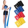 Atemi Sports Banda Elastica [Singola o Set di 4 Fasce]   1,2m/2m Elastici Fitness per Fisioterapia ed Esercizio   Bande di Resistenza   Bande Elastiche per Yoga e Pilates (2m, 3 Blu (Forte))