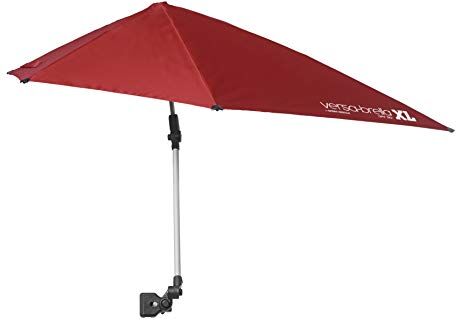 Sport-Brella Versa-Brella Ombrello regolabile SPF 50+ con morsetto universale, XL, colore: Rosso mattone refrattario