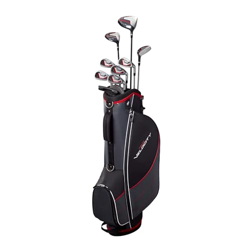 Wilson Tour Velocity Set completo di mazze da golf, 11 pezzi, colore: nero/rosso