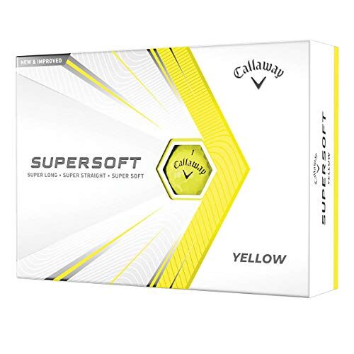 Callaway Supersoft Max, Golf Balls Unisex Adulto, Giallo (Yellow), Taglia unica