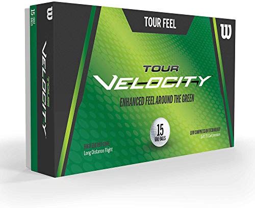 Wilson Tour Velocity Feel 15-Ball WH, Distanza Palle da Golf Unisex-Adulto, White