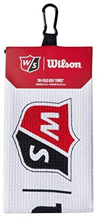 Wilson Asciugamano da golf Unisex, Tripla piega, TRI FOLD, White