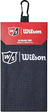 Wilson Asciugamano da golf Unisex, Tripla piega, TRI FOLD, Black