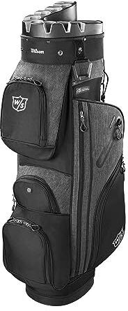 Wilson Staff Golf I-Lock 3 Cart Bag Mens Trolley Bag 14 Way Divider Black/Charcoal