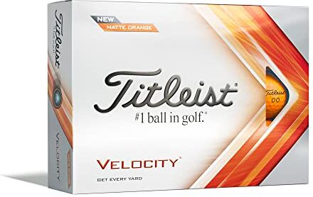 Titleist Velocity Palline da golf arancione opaco, taglia unica