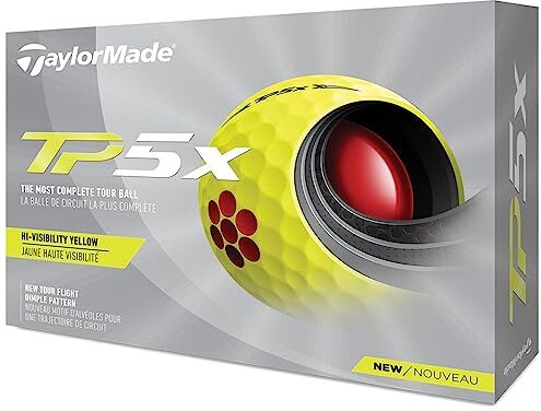 TaylorMade TP5, Palline da Golf. Unisex-Adulto, Giallo, Taglia Unica