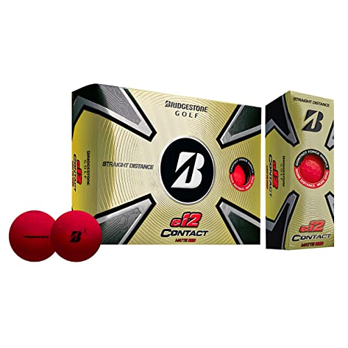 Bridgestone 2023 e12 Contact Palline da golf, colore: rosso