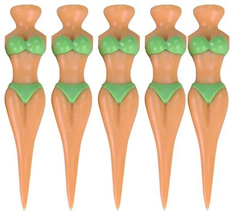 Bodhi2000 5 pezzi mini sexy bikini golf picchi, bel corpo in plastica 5 colori golf tee stand-verde-