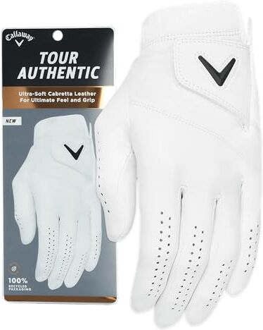 Callaway , Guanto Tour Authentic da Uomo, Edizione 2022, Bianco, L