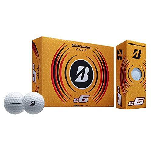 Bridgestone 2023 e6 Golf Balls White Palline da golf Uomo, Bianco, One Size