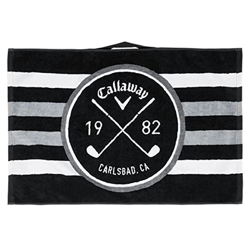 Callaway , Golf Asciugamano da golf unisex – nero/bianco/antracite – taglia unica, 40,6 x 61 cm