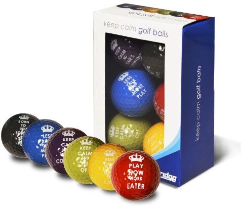 Longridge Palline da Golf Keep Calm Novelty, confezione da 6, Varie