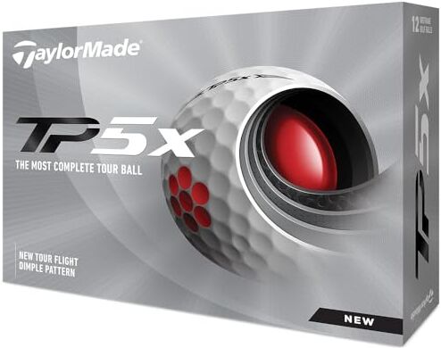 TaylorMade TP5 X Palline da golf, unisex, taglia unica, colore: Bianco