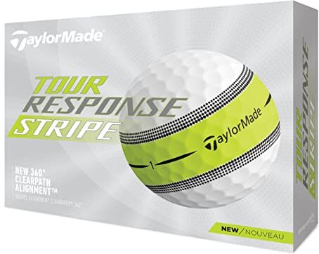 TaylorMade Tour Response, Palla da golf, Unisex Adulto, Green-Stripe, Taglia unica