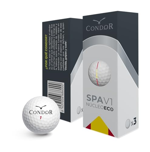 CONDOR Bola Golf Pack 3, Pallina Unisex-Adult, Bianco, Taglia Unica