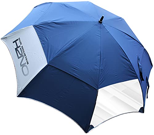 Sun H2NO Vision Ombrello da golf da 150 cm, doppia finestra, antivento, impermeabile, apertura automatica, blu navy