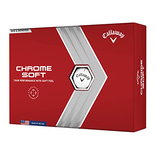 Callaway 642125912, Chrome Soft, Palline da Golf, Edizione 2022 Unisex Adulto, Bianco, M