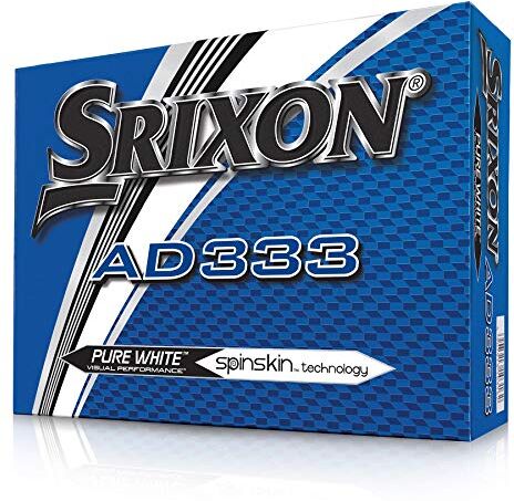 Srixon AD333 Palline Da Golf, Modello 2018, Bianco, 1 Dozzina