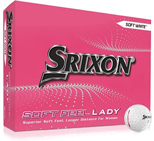 Srixon Soft Feel Lady 8 Dozzina di palline da golf da donna Palline da golf a distanza e bassa compressione Regali da golf e accessori per il golf