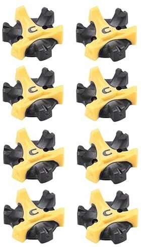 BEYEQCEZ 8 PCS plastica Tacchetti da Golf Golf Bulk Spike Scarpe,Golf Spike Golf Softspikes,Tacchetti per Scarpe da Golf Antiscivolo,Golf Shoe Spike di Ricambio,Golf Spikes Tacchetti per Scarpe da Golf