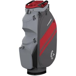 Callaway Golf Chase Cart Bag 2026, Acciaio Grafite/Rosso Fuoco Callaway Golf Chase Cart Bag 2026, Acciaio Grafite/Rosso Fuoco