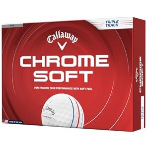 Callaway Palline da golf Golf Chrome Soft 2026, tripla pista, bianche Callaway Palline da golf Golf Chrome Soft 2026, tripla pista, bianche