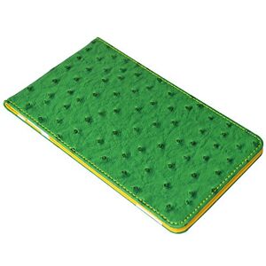 On Par , portacarte da punteggio da Golf, Effetto Struzzo, Unisex, Premium Ostrich Effect Golf, Green/Yellow On Par , portacarte da punteggio da Golf, Effetto Struzzo, Unisex, Premium Ostrich Effect Golf, Green/Yellow
