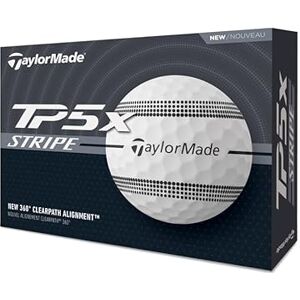 Balle da golf TaylorMade TP5x Stripe - Bianco Balle da golf TaylorMade TP5x Stripe - Bianco