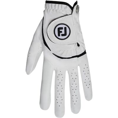 FootJoy Guanto da golf per bambini, mano sinistra (per golfisti destrorsi), bianco/nero, S FootJoy Guanto da golf per bambini, mano sinistra (per golfisti destrorsi), bianco/nero, S