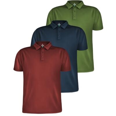 ALPIDEX Set 3 Polo Uomo Sportive Traspiranti Manica Corta Golf Tennis 100% Poliestere, Asciugatura Rapida, Palestra, Lavoro, Tempo Libero, Allenamento, Estate, OEKO-TEX, Colletto, Bottoni ALPIDEX Set 3 Polo Uomo Sportive Traspiranti Manica Corta Golf Tennis 100% Poliestere, Asciugatura Rapida, Palestra, Lavoro, Tempo Libero, Allenamento, Estate, OEKO-TEX, Colletto, Bottoni