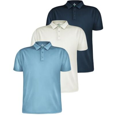 ALPIDEX Set 3 Polo Uomo Sportive Traspiranti Manica Corta Golf Tennis 100% Poliestere, Asciugatura Rapida, Palestra, Lavoro, Tempo Libero, Allenamento, Estate, OEKO-TEX, Colletto, Bottoni ALPIDEX Set 3 Polo Uomo Sportive Traspiranti Manica Corta Golf Tennis 100% Poliestere, Asciugatura Rapida, Palestra, Lavoro, Tempo Libero, Allenamento, Estate, OEKO-TEX, Colletto, Bottoni