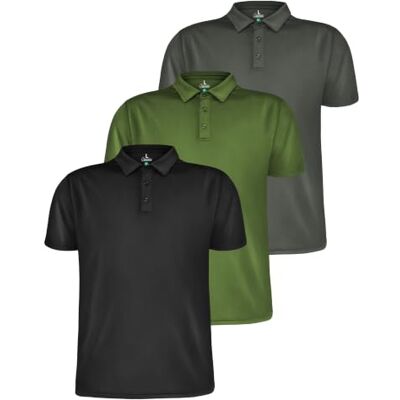 ALPIDEX Set 3 Polo Uomo Sportive Traspiranti Manica Corta Golf Tennis 100% Poliestere, Asciugatura Rapida, Palestra, Lavoro, Tempo Libero, Allenamento, Estate, OEKO-TEX, Colletto, Bottoni ALPIDEX Set 3 Polo Uomo Sportive Traspiranti Manica Corta Golf Tennis 100% Poliestere, Asciugatura Rapida, Palestra, Lavoro, Tempo Libero, Allenamento, Estate, OEKO-TEX, Colletto, Bottoni