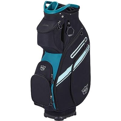 Wilson Staff Golftasche, EXO II Cart Bag, Trolleytasche, Für bis zu 14 Schläger, Nero/Turchese, 2,3 kg, Wilson Staff Golftasche, EXO II Cart Bag, Trolleytasche, Für bis zu 14 Schläger, Nero/Turchese, 2,3 kg,