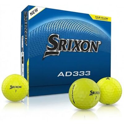 Srixon AD333 Palline da golf a lunga distanza (nuova generazione), tocco più morbido e controllo eccezionale, confezione ecologica, idea regalo golfista, confezione da 12 colori Srixon AD333 Palline da golf a lunga distanza (nuova generazione), tocco più morbido e controllo eccezionale, confezione ecologica, idea regalo golfista, confezione da 12 colori