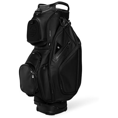 Sunday Golf Big Rig Sacca da golf con 12 tasche, divisore superiore a 14 vie, borsa da golf da uomo con organizer a prova di odore, tasca antigelo, colore nero Sunday Golf Big Rig Sacca da golf con 12 tasche, divisore superiore a 14 vie, borsa da golf da uomo con organizer a prova di odore, tasca antigelo, colore nero