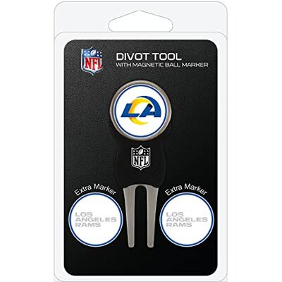 Team Golf NFL Los Angeles Rams Divot Tool Pack con 3 marcatori per Palline da Golf Divot Tool con 3 marcatori per Palline da Golf, marcatori Sono Rimovibili magnetici Double-Face Smalto Team Golf NFL Los Angeles Rams Divot Tool Pack con 3 marcatori per Palline da Golf Divot Tool con 3 marcatori per Palline da Golf, marcatori Sono Rimovibili magnetici Double-Face Smalto