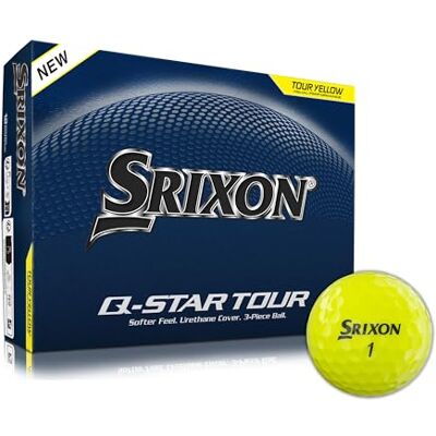 Srixon Q-STAR TOUR Pallina da golf con rivestimento in uretano ultrasottile di alta qualità Spin Skin+ nuova generazione Sensazione morbida Tecnologia FastLayer Core 12 pezzi Srixon Q-STAR TOUR Pallina da golf con rivestimento in uretano ultrasottile di alta qualità Spin Skin+ nuova generazione Sensazione morbida Tecnologia FastLayer Core 12 pezzi
