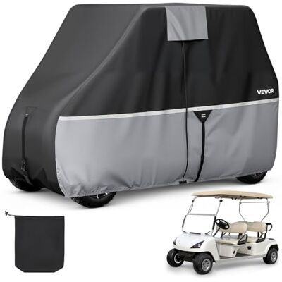 VEVOR Copertura di Protezione per Carrello da Golf Copertura Completa Multistrato con Tessuto Oxford 420D per Golf Cart da 2 o 4 Posti 3 Porte di Accesso Compatibile con Yamaha EZGO Club Car Honda VEVOR Copertura di Protezione per Carrello da Golf Copertura Completa Multistrato con Tessuto Oxford 420D per Golf Cart da 2 o 4 Posti 3 Porte di Accesso Compatibile con Yamaha EZGO Club Car Honda