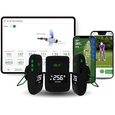 Second Chance SLX Hybrid Mini Portable Golf Launch Monitor – Distanza della pallina da golf, velocità della palla, velocità della testa del mazzo, fattore smash, accessori da golf compatti e dispositivo Second Chance SLX Hybrid Mini Portable Golf Launch Monitor – Distanza della pallina da golf, velocità della palla, velocità della testa del mazzo, fattore smash, accessori da golf compatti e dispositivo