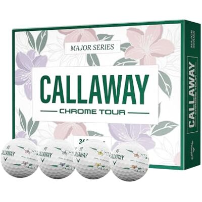 Callaway Golf Chrome Tour 2026 Palline da golf (Truvis April Major, una dozzina) Callaway Golf Chrome Tour 2026 Palline da golf (Truvis April Major, una dozzina)
