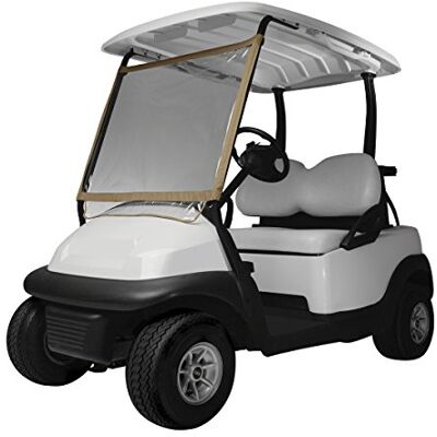 Classic Accessories Fairway Deluxe Portable Golf Cart Windshield, Sand/Clear by Classic Accessories Fairway Deluxe Portable Golf Cart Windshield, Sand/Clear by