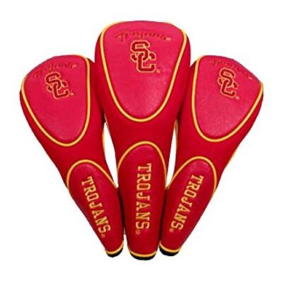 Team Golf NCAA 3 Pack Contour Head Covers, teamgolf-Parent, USC Trojans Team Golf NCAA 3 Pack Contour Head Covers, teamgolf-Parent, USC Trojans