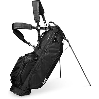 Sunday Golf Ryder Sacca da golf leggera, 2,2 kg, dotata di cerniere impermeabili, 7 ampie tasche, porta guanti in velcro e cappuccio antipioggia, ideale per mazze da golf, per 14 mazze, colore: nero Sunday Golf Ryder Sacca da golf leggera, 2,2 kg, dotata di cerniere impermeabili, 7 ampie tasche, porta guanti in velcro e cappuccio antipioggia, ideale per mazze da golf, per 14 mazze, colore: nero