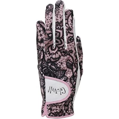 Glove It Guanto da golf da donna, leggero e morbido, in pelle Cabretta, guanto da golf per donna, con protezione UV, pizzo rosa, L, sinistro Glove It Guanto da golf da donna, leggero e morbido, in pelle Cabretta, guanto da golf per donna, con protezione UV, pizzo rosa, L, sinistro