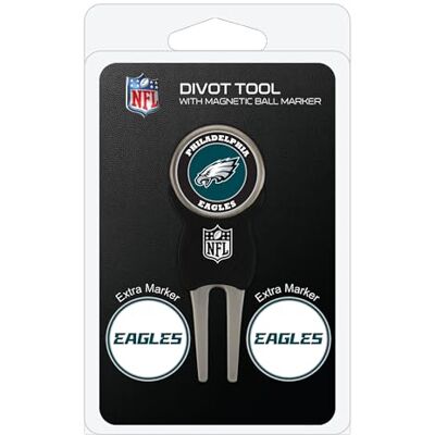 Team Golf 32245, Philadelphia Eagles-Confezione di Attrezzi Divot con 3 pennarelli per Palline da Golf Adulto-Unisex, Multi Team Colore, Taglia Unica Team Golf 32245, Philadelphia Eagles-Confezione di Attrezzi Divot con 3 pennarelli per Palline da Golf Adulto-Unisex, Multi Team Colore, Taglia Unica