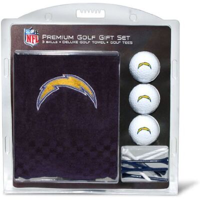 Team Golf Set Regalo NFL San Diego Chargers: Asciugamano da Golf Ricamato, 3 Palline da Golf e 14 Tee da Golf regolamento 6,9 cm, Asciugamano Pieghevole a Tre Pieghe 40,6 x 55,9 cm e 100% Cotone Team Golf Set Regalo NFL San Diego Chargers: Asciugamano da Golf Ricamato, 3 Palline da Golf e 14 Tee da Golf regolamento 6,9 cm, Asciugamano Pieghevole a Tre Pieghe 40,6 x 55,9 cm e 100% Cotone