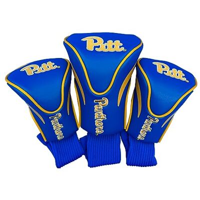Team Golf NCAA Pittsburgh Panthers Contour Golf Club Headcovers (3 conteggio) numerati 1, 3, & X, adatto a piloti di grandi dimensioni, utilità, club di salvataggio e fairway, foderato in velluto per una protezione extra club Team Golf NCAA Pittsburgh Panthers Contour Golf Club Headcovers (3 conteggio) numerati 1, 3, & X, adatto a piloti di grandi dimensioni, utilità, club di salvataggio e fairway, foderato in velluto per una protezione extra club
