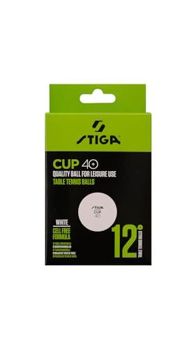 STIGA Palline da ping pong Cup 12 pezzi ABS bianco palline da ping pong